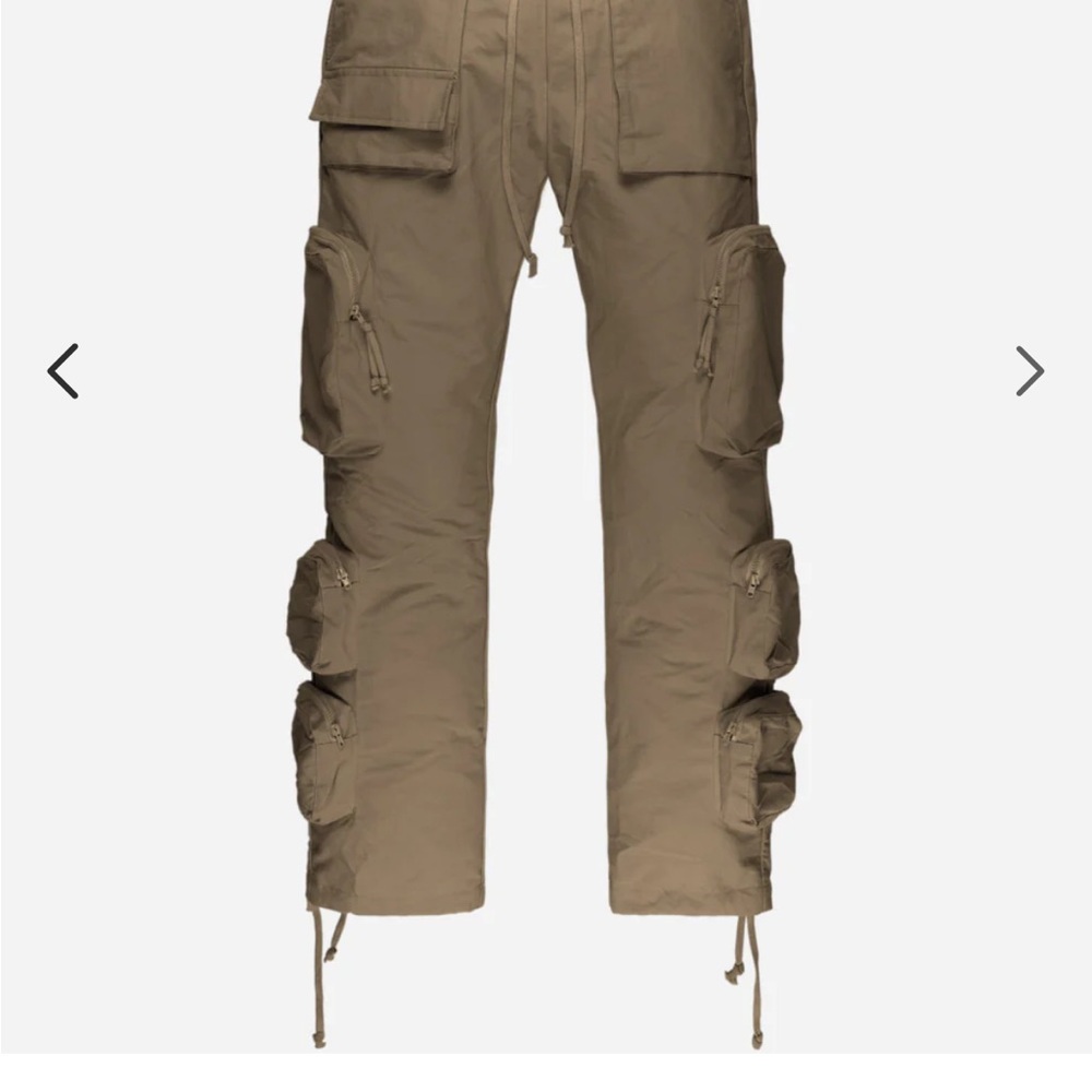 Multi-Pocket Cargo Pants for Men — Olive Brown